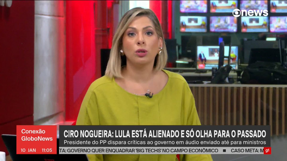 Em áudio, presidente do Progressistas, senador Ciro Nogueira (PP-PI), diz que Lula está alienado, blindado e só olha para o passado. Daniela Lima traz os detalhes. ➡ Assista ao #ConexãoGloboNews: #GloboNews