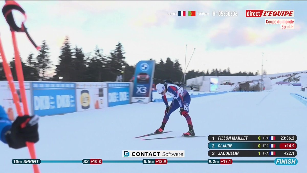 🇫🇷 LE TRIPLÉ FRANÇAIS ! Quentin Fillon Maillet remporte ce sprint à Oberhof, devant Fabien Claude et Émilien Jacquelin ! Et Émilien Claude et Éric Perrot sont également dans le top 10 ! #lequipeBIATHLON