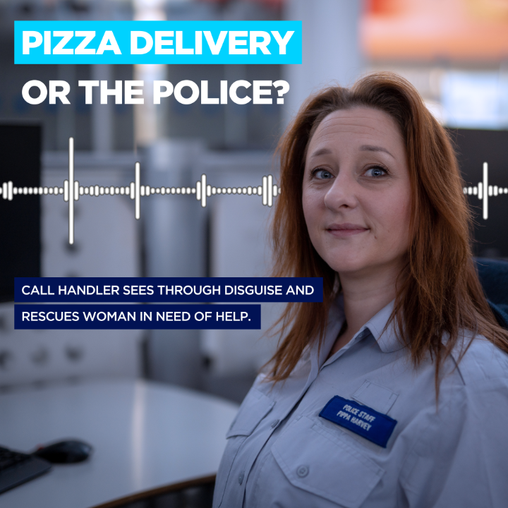 Do you require a pizza delivery or the police? A heroic police emergency call handler has been commended for her quick-thinking after realising a call from a woman was in fact a disguise and an urgent call for help. 🔊 Listen to the 999 call