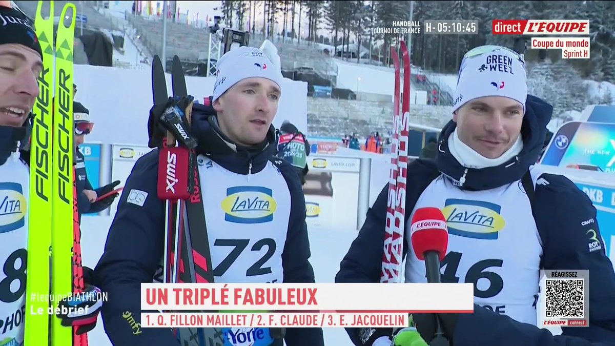 Et si le secret des Bleus au biathlon, c'était ... les fléchettes ? 🎯🎯🎯 "On utilise la cible depuis hier, on en est à savoir si on utilise des fléchettes de 22 ou 23grammes alors qu'on est nuls" #lequipeBIATHLON