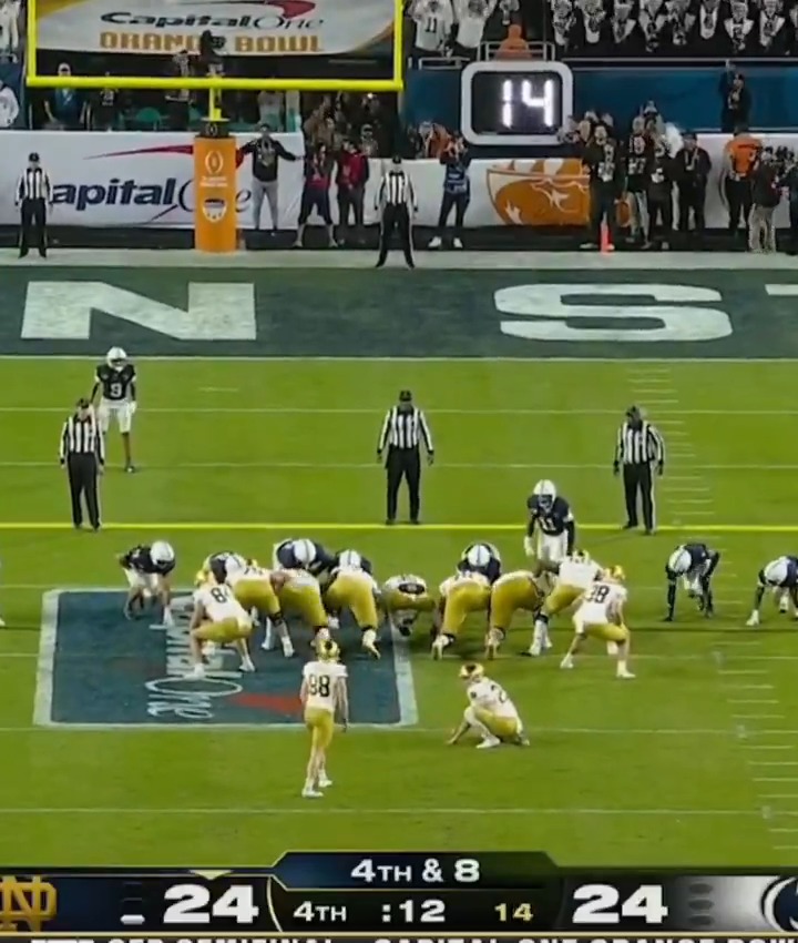 Notre Dame beating PSU set to the "Rudy" soundtrack is 😭 (Edited on my phone)
