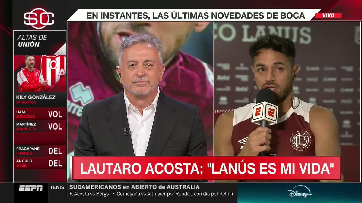 "LANÚS ES UN MONTÓN. HACE 29 AÑOS QUE ESTOY ACÁ ADENTRO, EL CLUB ES MI VIDA". Lautaro Acosta y lo que significa el Granate en su vida. 📺 #DisneyPlus