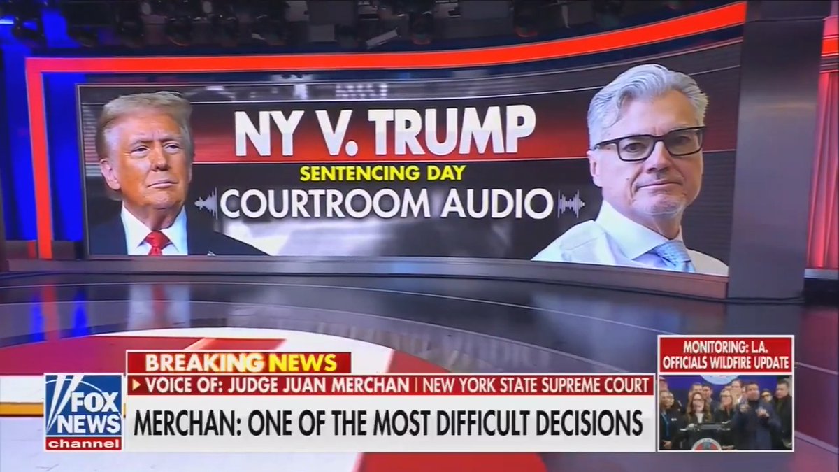 “This court has determined that the only lawful sentence that permits entry of a judgment of conviction without encroaching upon the highest office in the land is an unconditional discharge.” — Judge Merchan explains his sentencing for Donald Trump in his NY hush money case.