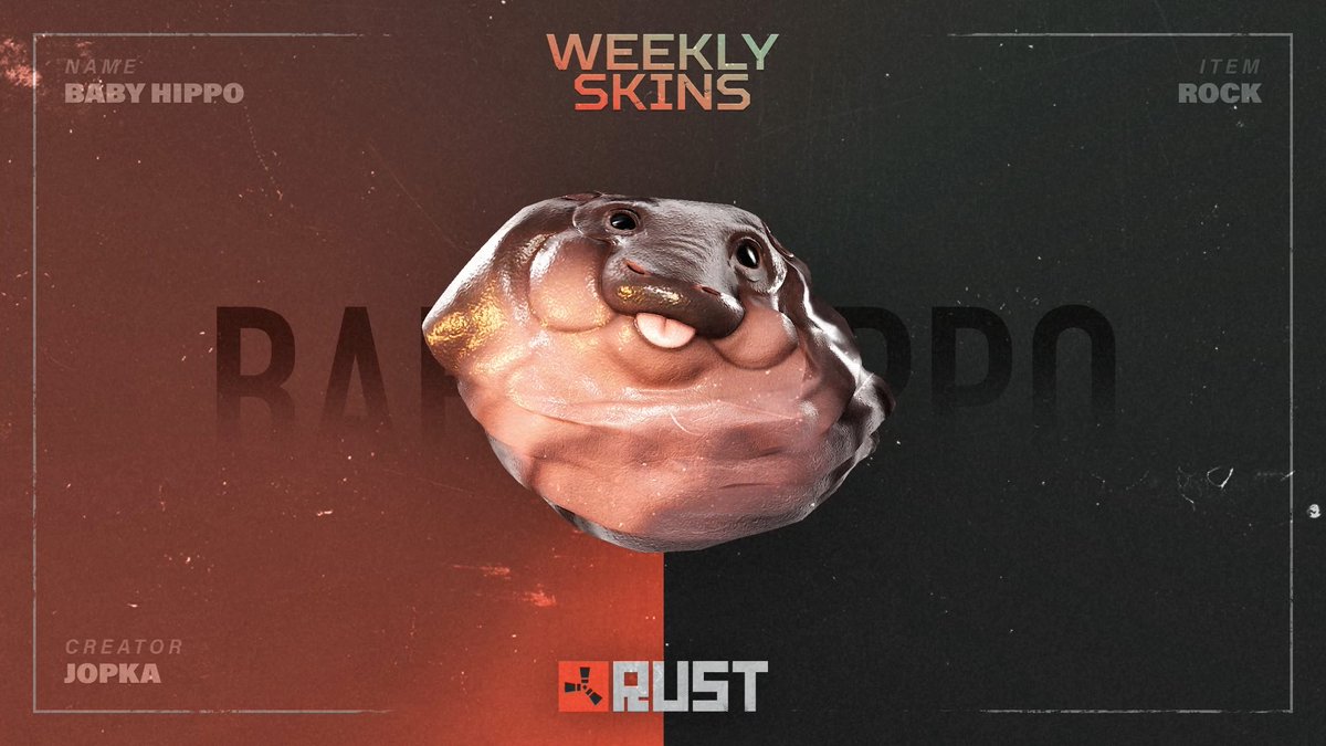 The weekly community skin drop is now available on the Steam item store! 🦛🪨 Get yours here: