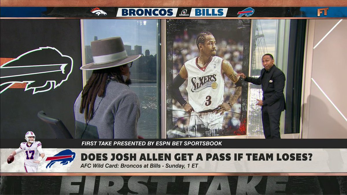 .Stephen A Smith got HEATED when Cam Newton made this Josh Allen-Allen Iverson comparison 👀