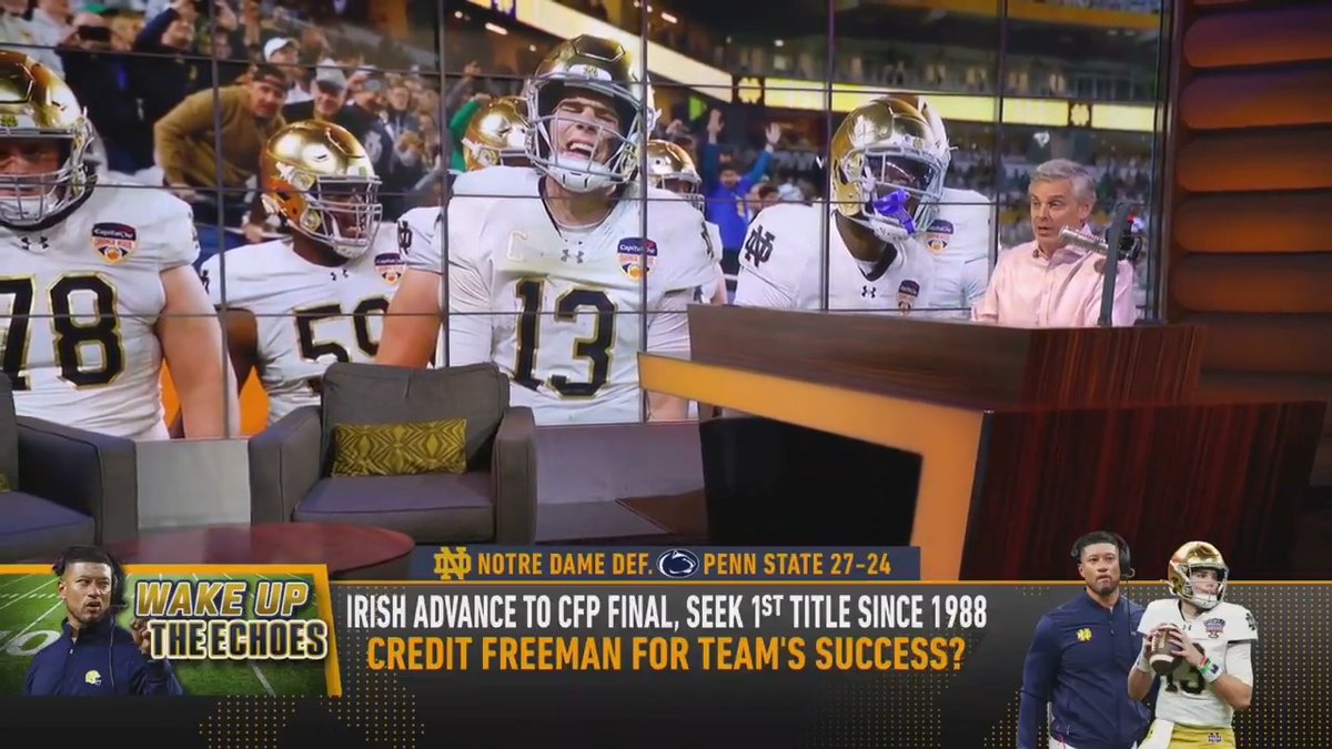 .Colin Cowherd says Marcus Freeman is the college version of Sean McVay: "Notre Dame had every reason to lose last night."