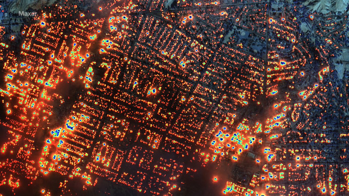 Satellite images of California wildfires