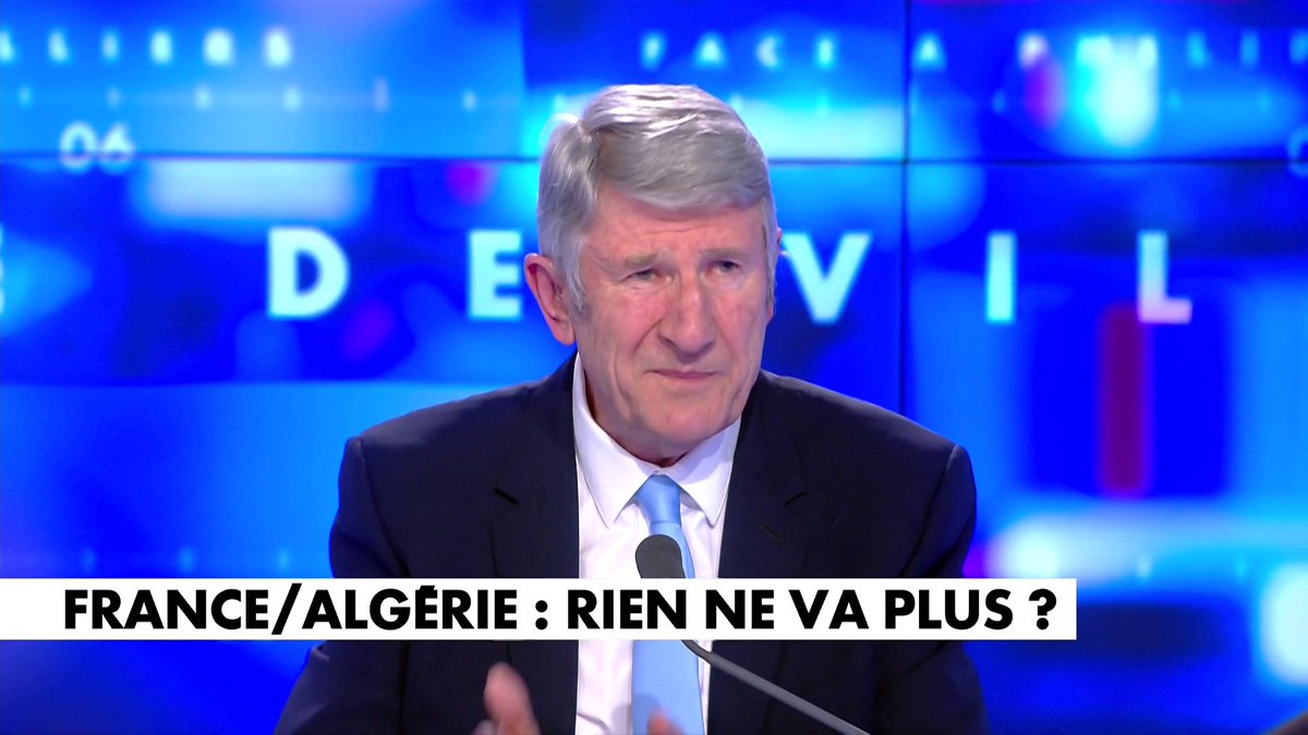 Philippe de Villiers : «On a l'impression qu'on passe de l'Algérie française à la France algérienne [...] C'est une humiliation sans nom», dans #FaceaPhilippeDeVilliers