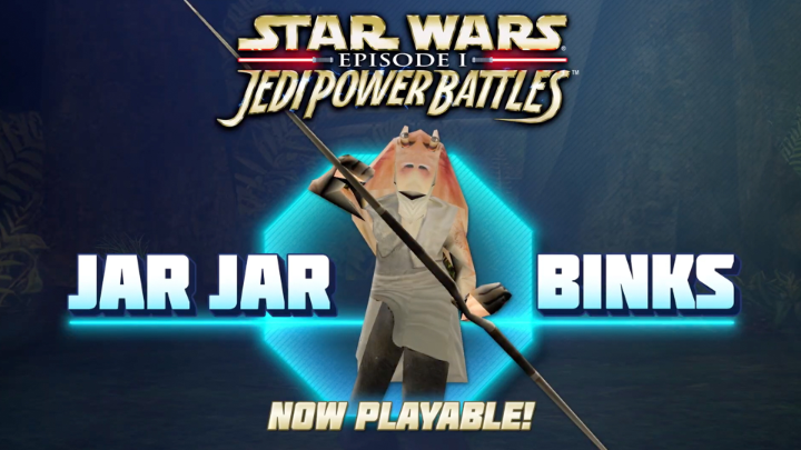 Jar Jar Binks is now one of 13 new playable characters joining STAR WARS: Episode I: Jedi Power Battles on Jan. 23! Pre-orders available now on #NintendoSwitch! ⭐: