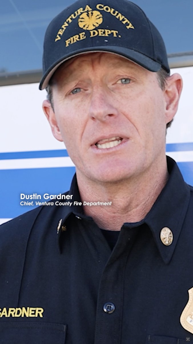 Here's Ventura County Fire Chief Dustin Gardner regarding the progress on the #KennethFire. Thanks to CAL FIRE, USDA Forest Service, and California Governor's Office of Emergency Services' prepositioning of resources well before flames erupted, firefighters, including Ventura County Fire, were able to react quicker and more successfully in Calabasas.