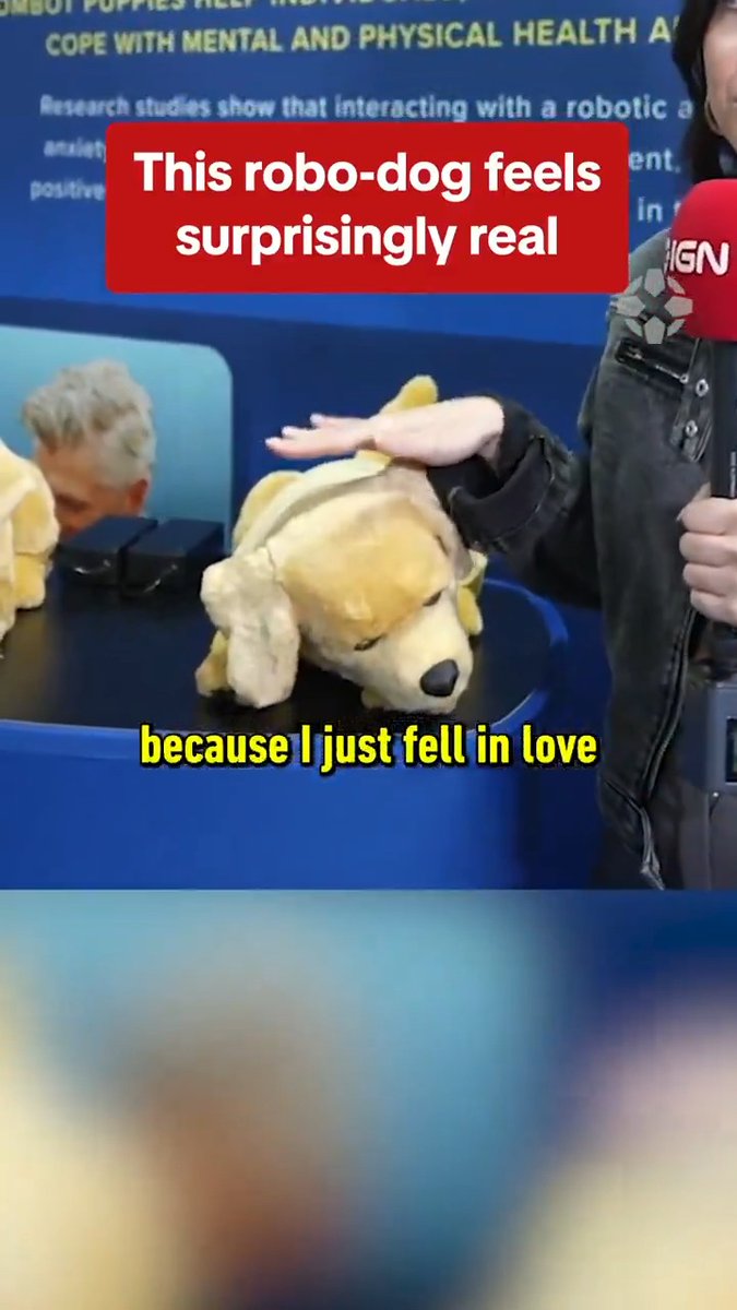 Tombot makes robotic emotional support animals and it's very wholesome 😭 #ces2025