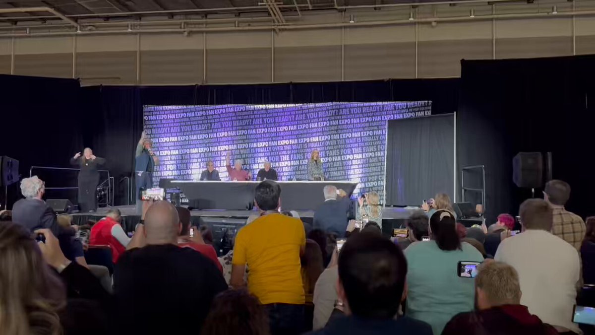 Michael J. Fox’s entrance at the 40th anniversary of Back To The Future celebration at FAN EXPO New Orleans tonight.