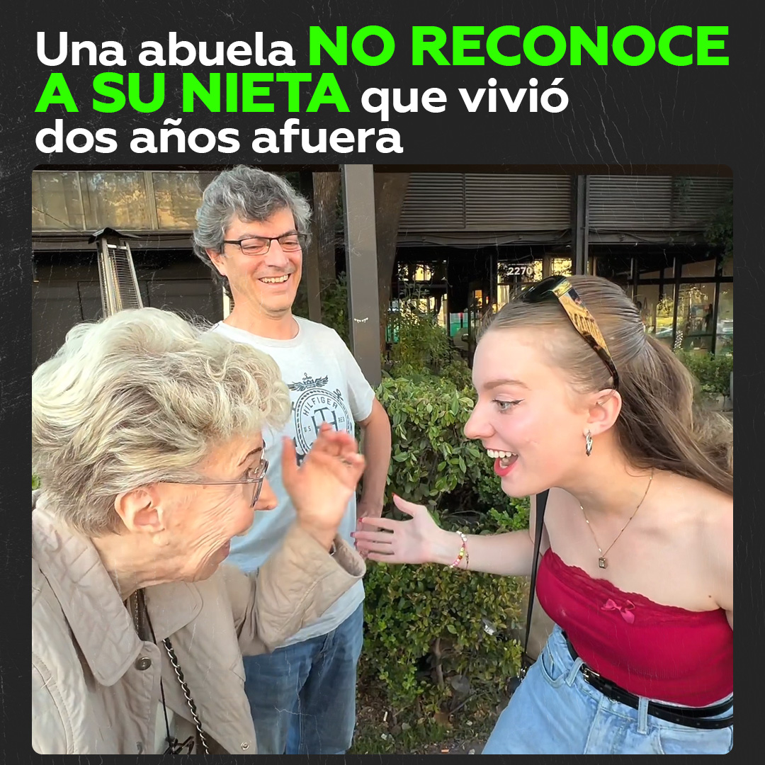 Quiere ver a su abuela después de dos años, pero esta no la reconoce Josefina Monti regresó a Argentina tras dos años en Dubái y sorprendió a su abuela, quien, debido a la larga ausencia, no la reconoció de inmediato. Una emotiva reunión inesperada ➕