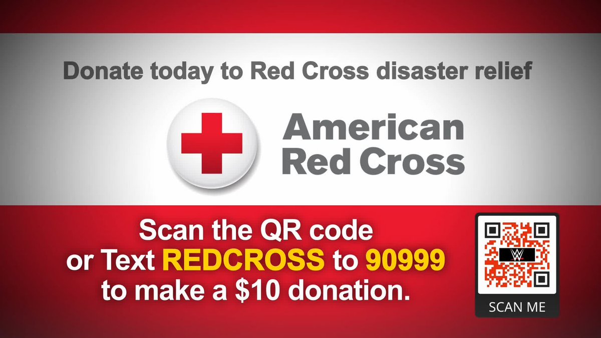 WWE is supporting American Red Cross and their relief efforts for those impacted by the raging wildfires in California. Visit to support today. #SmackDown