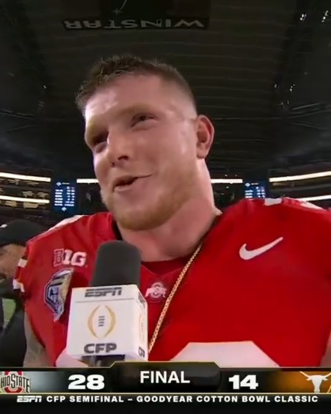 "Screw you." Jack Sawyer on what Quinn Ewers said to him after his strip-sack TD 😅