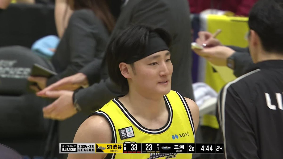 田中選手の表情の理由は💁 @we_r_sunrockers シーホース三河 📡バスケットLIVEで生配信中 #Bリーグ #りそなグループ