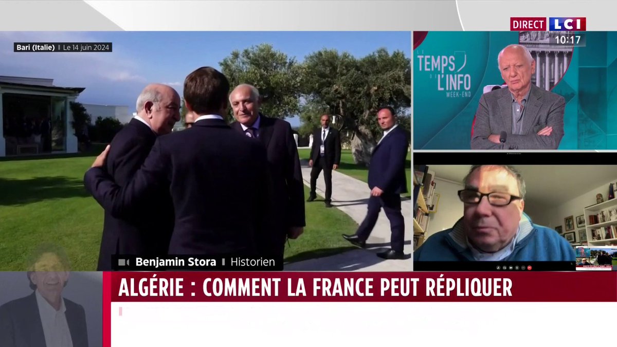 🔴 Tensions France - Algérie 🗣️ "On ne peut pas reprocher à Emmanuel Macron d'avoir tenté ce rapprochement avec l'Algérie." 👉 Benjamin Stora (benjamin stora), historien, invité de Paola Puerari