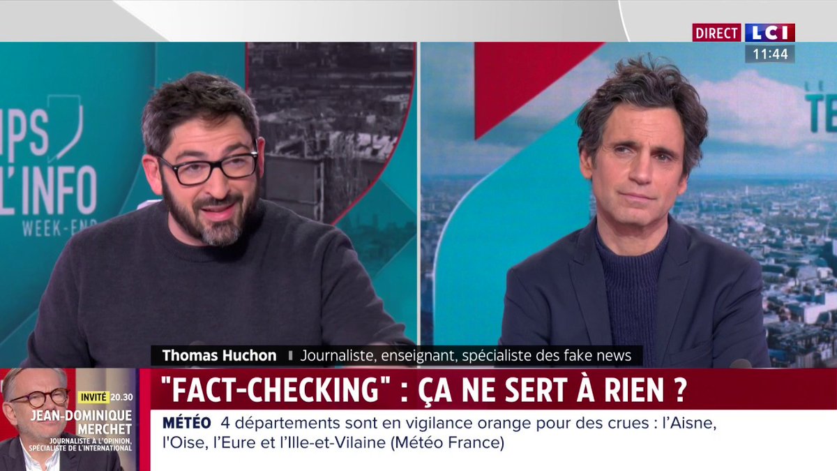 🔴 Le service de fact-checking bientôt supprimé sur Meta 🗣️ "Donald Trump c'est 97% de propos mensongers en 2024." 👉 Thomas Huchon, journaliste, spécialiste des fake news, invité de Paola Puerari