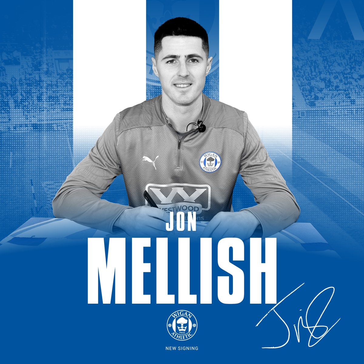 𝙄𝙣𝙩𝙧𝙤𝙙𝙪𝙘𝙞𝙣𝙜 𝙤𝙪𝙧 𝙛𝙤𝙪𝙧𝙩𝙝 𝙬𝙞𝙣𝙩𝙚𝙧 𝙨𝙞𝙜𝙣𝙞𝙣𝙜: 🔥 ✍️ We are delighted to confirm the signing of Jon Mellish from Carlisle United on a three-and-a-half-year deal! #wafc 🔵⚪️
