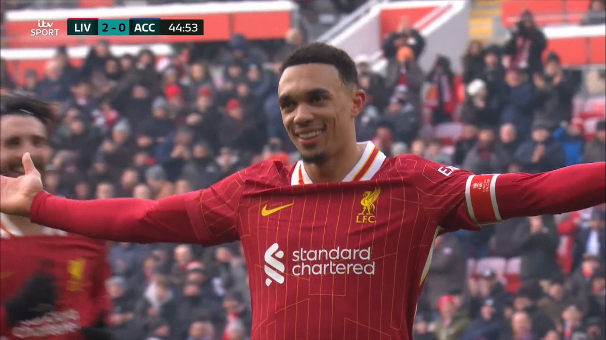 OH, THAT IS SPECIAL! 🤩 Trent Alexander-Arnold with an absolute peach! #ITVFootball | #FACup | #LFC