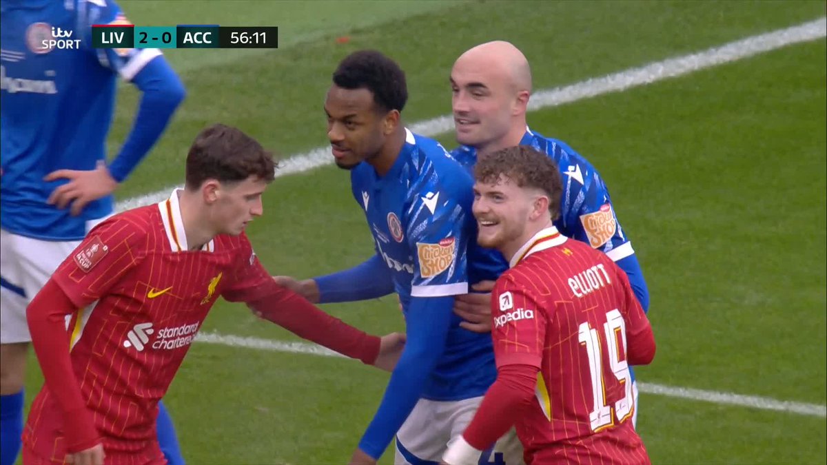 OFF THE BAR! 🫨 Accrington Stanley go close through Josh Woods #ITVFootball | #FACup | Accrington Stanley