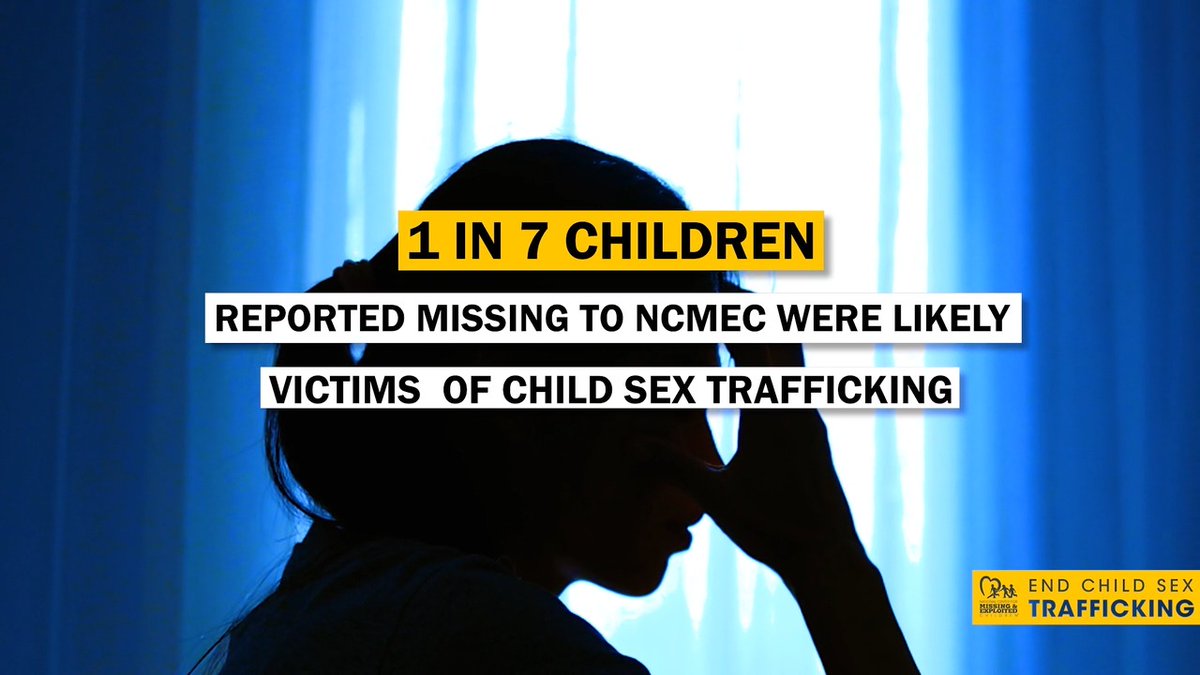 In 2024, of the more than 29,000 missing children reported to NCMEC, 1 in 7 were likely victims of child sex trafficking. Child sex trafficking is child abuse. Report it: #EndTrafficking