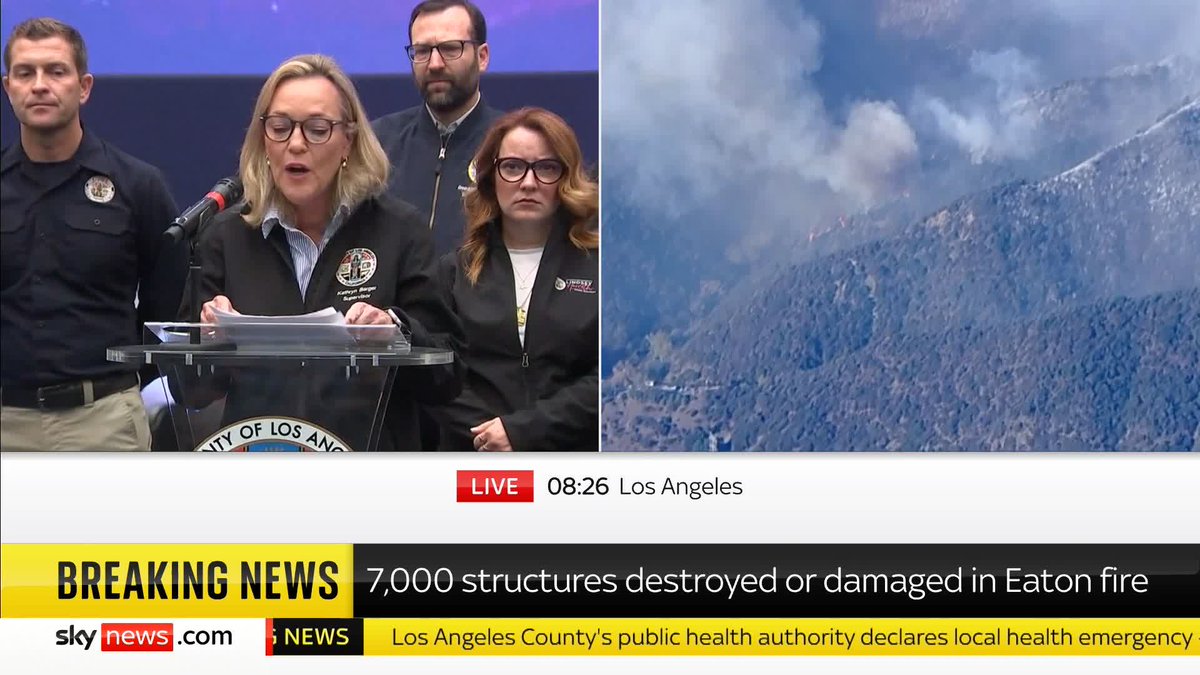 'We are going to rebuild LA, and we are going to rebuild it in a timely fashion' LA county official Kathryn Barger speaks at a news conference on the spread of the wildfires Watch in full: 📺 Sky 501, Virgin 602