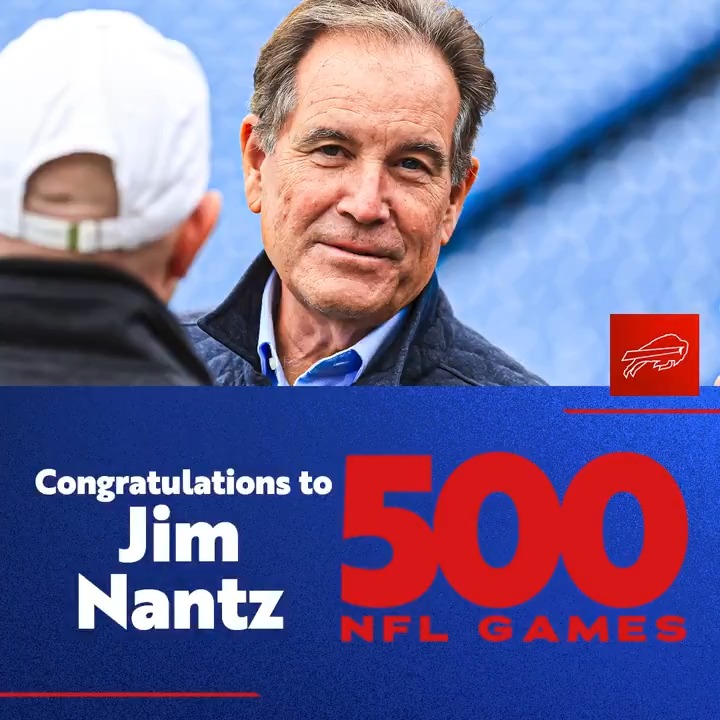 A special milestone for a broadcasting legend. Congrats on 500 NFL games, Jim Nantz! #DENvsBUF | NFL on CBS 🏈