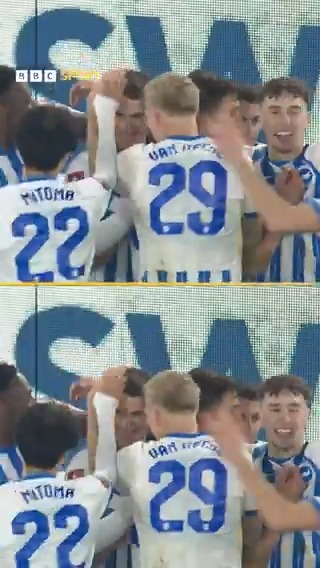 A popular goalscorer for Brighton! Solly March bags his first goal since his return from a 14-month injury lay-off. Look at what it means to him and his team mates! #BBCFootball #BBCFACup #FACup