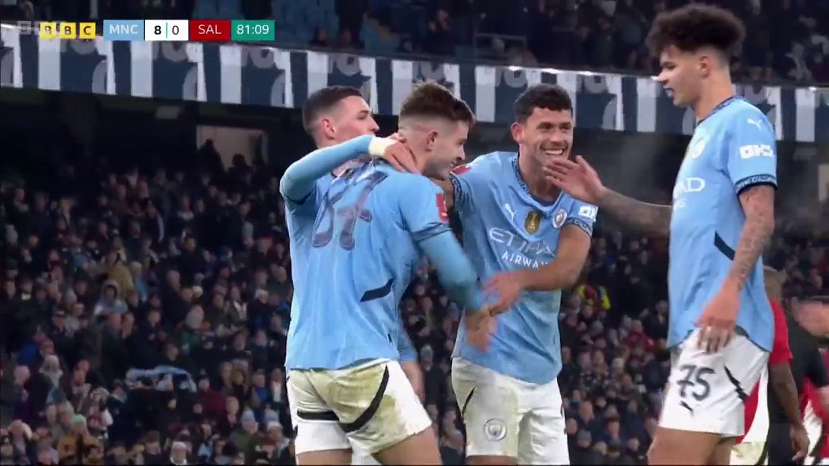 A hat-trick for James McAtee! ⚽️⚽️⚽️ #MCISAL #BBCFootball