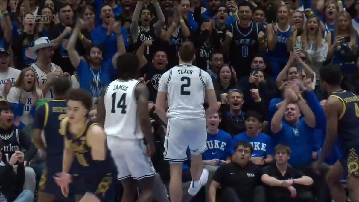 Cooper Flagg vs. Notre Dame: 🔵 42 PTS (most by a freshman in men's ACC history) 🔵 11-14 FG 🔵 6 REB 🔵 7 AST