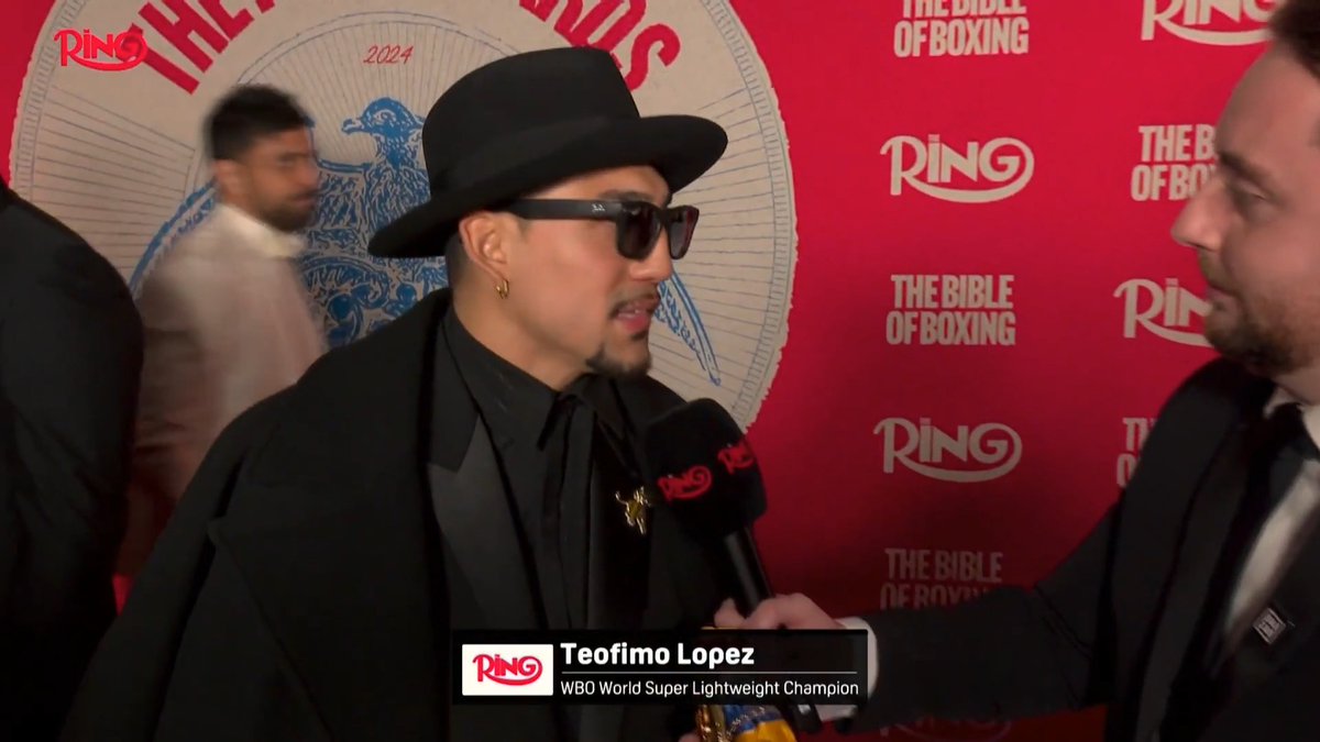 Teofimo Lopez names Ryan Garcia vs Devin Haney as his standout fight from 2024 #TheRingAwards