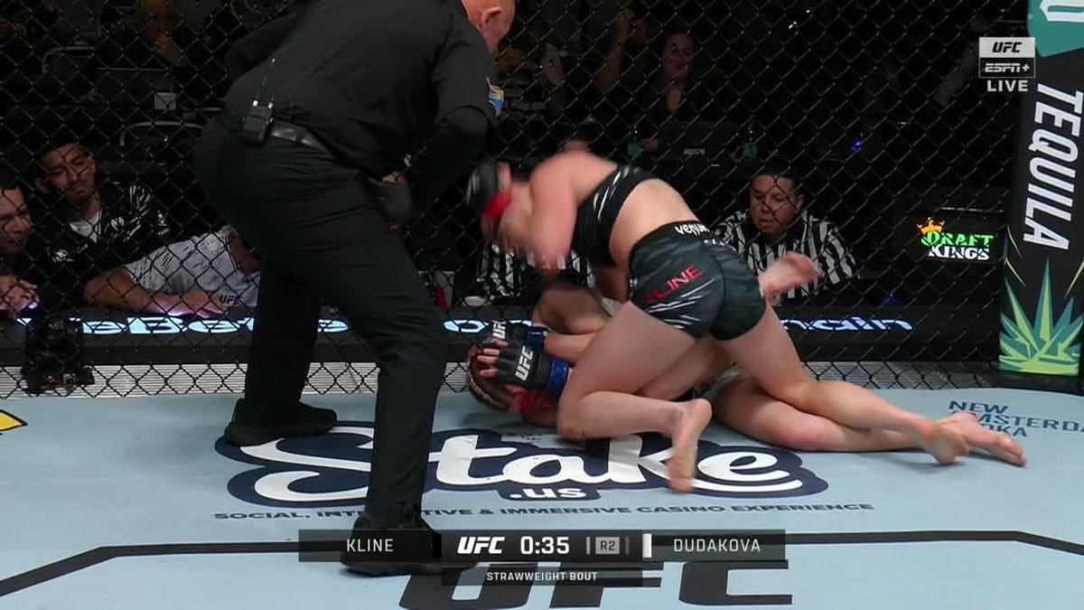 Fatima Kline gives us our first UFC finish of 2025 😤 #UFCVegas101