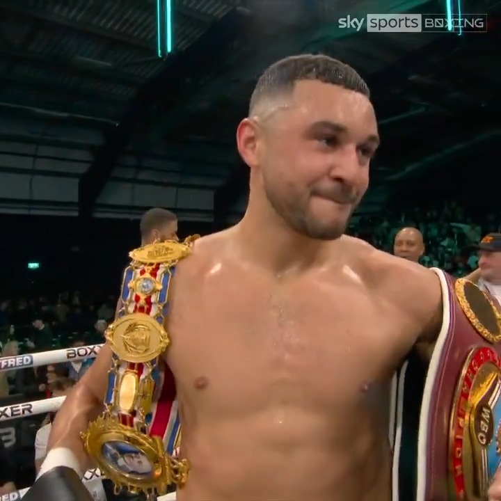 "I know my sister is looking down on me!" ๐ค An emotional Callum Simpon reacts to his win over Steed Woodall.