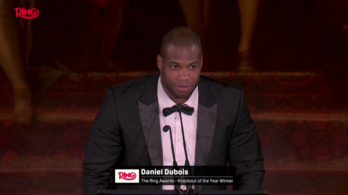 Daniel Dubois’ 5th round KO on Anthony Joshua has won Knockout of the Year! 💪 💥 #TheRingAwards
