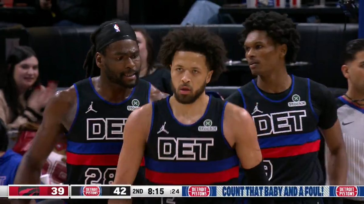 That's so tough, Cade 😤 Pistons seek their 6th W in 7 games 🍿