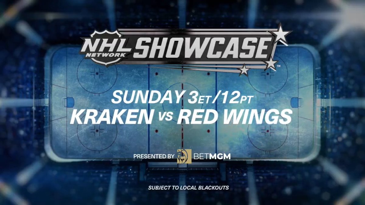 #NHLNShowcase returns tomorrow for the first time in 2025! The Seattle Kraken head to Detroit to take on the Detroit Red Wings! The puck drops at 3pm ET/12pm PT on NHL Network.