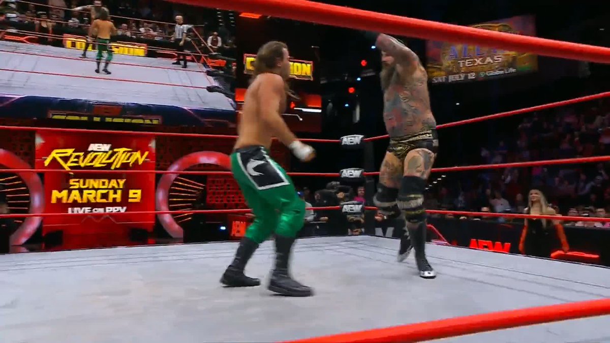 The only right direction to go with Brody King is the OTHER direction! Watch #AEWCollision LIVE on TNT Drama &amp; Sports on Max Big Bad Brody King | julia hart