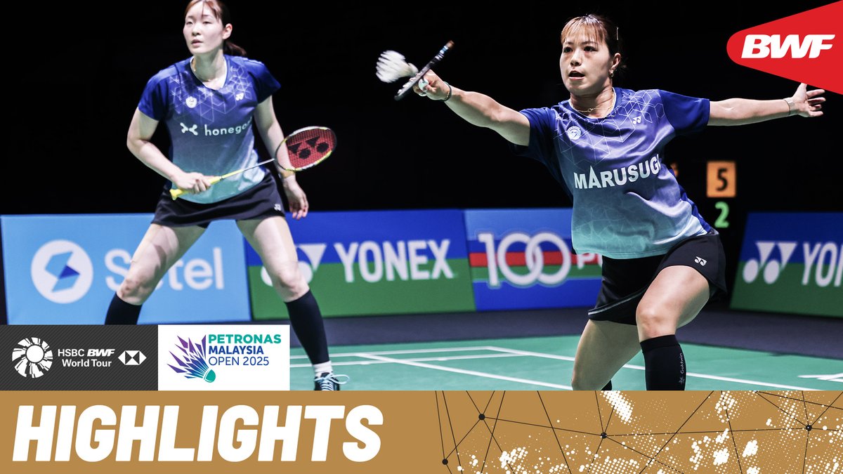 Finals action as Jia/Zhang 🇨🇳 square off against Fukushima/Matsumoto 🇯🇵. #BWFWorldTour #MalaysiaOpen2025