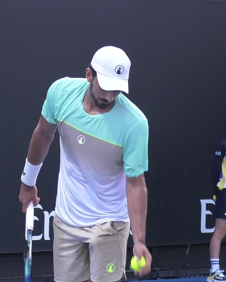 The first Lebanese to make a Grand Slam main draw becomes the first Lebanese to win a Grand Slam set! Hadys Habib wins the first 7-6(4) - and does so in some style! Wide World of Sports • ESPN • @eurosport • WOWOWテニス • #AusOpen • #AO2025