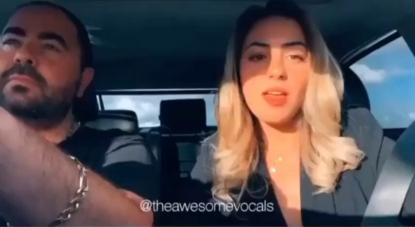 Dad surprised by his daughters singing skills