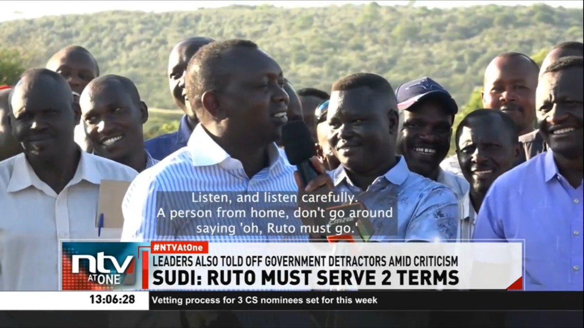 Sudi: Ruto Must Serve Two Terms President Ruto's allies have hinted at a plan to fix elections in 2027 in a bid to ensure he keeps power beyond one term, if he does not get enough votes to win the poll. #NTVatOne Hellen Aura🇰🇪 David Muthoka