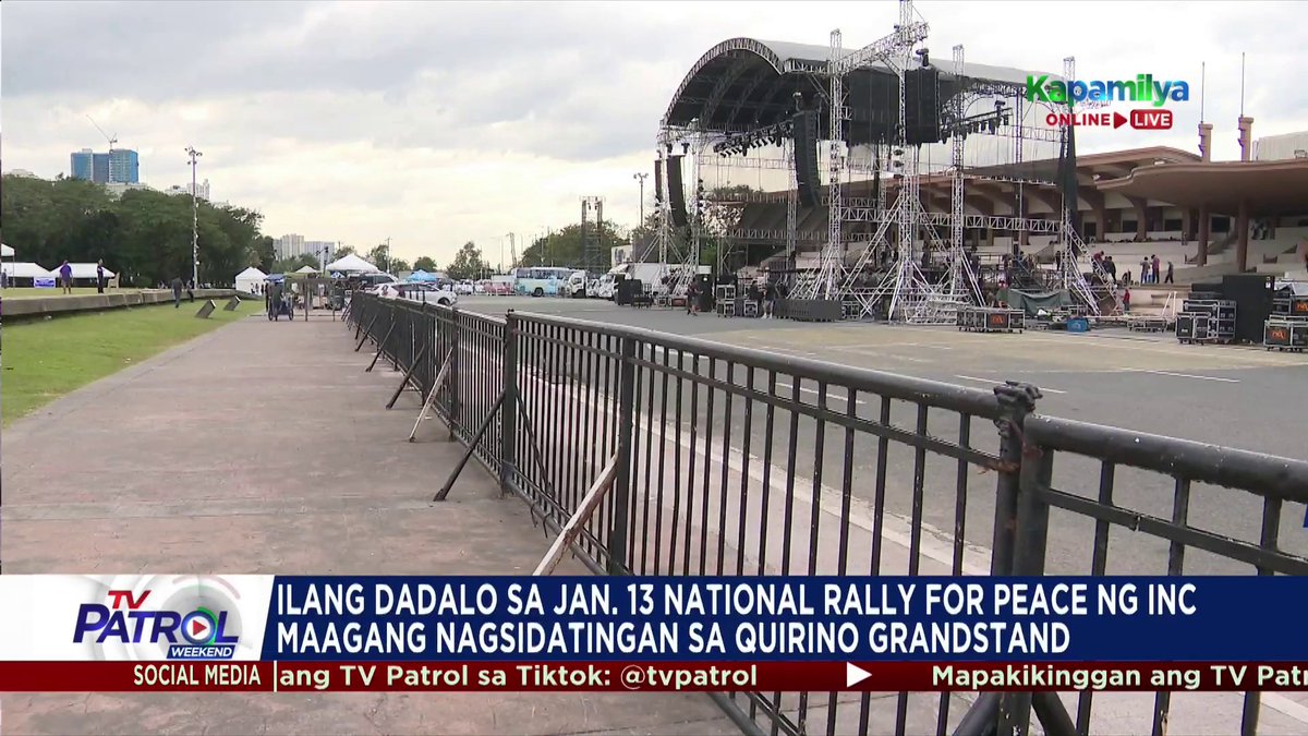 Maagang nagsidatingan mula sa mga probinsya ang ilang miyembro ng Iglesia Ni Cristo na makikilahok sa National Rally for Peace sa Quirino Grandstand sa Lunes, Enero 13. Buong ulat: