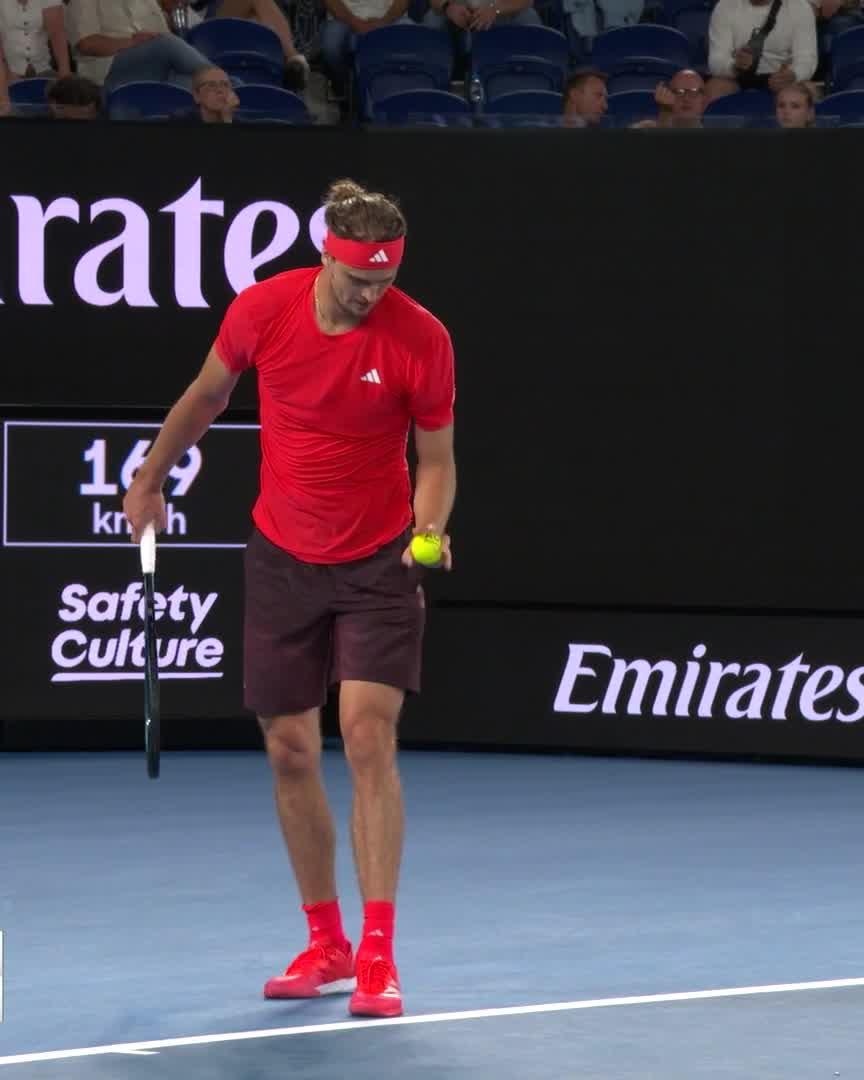 One foot into the second round? Alexander Zverev has been solid on serve and leads Lucas Pouille 6-4 6-4. Wide World of Sports • ESPN • @eurosport • WOWOWテニス • #AusOpen • #AO2025