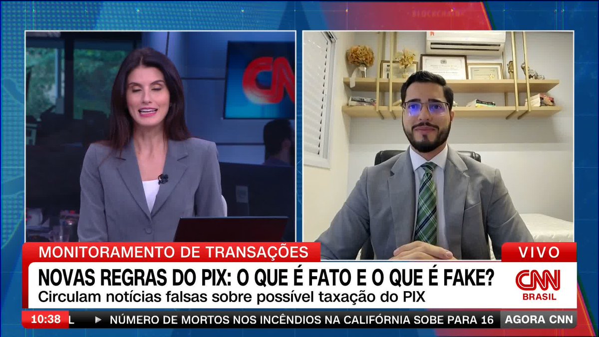Segundo Guilherme Di Ferreira, diretor-adjunto na OAB/GO, o intuito da Receita Federal com as novas regras do Pix é evitar a sonegação de impostos. #AgoraCNN