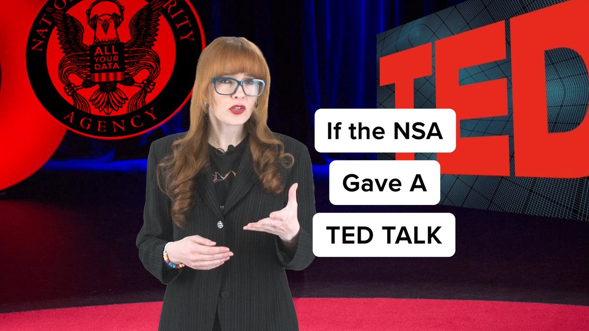 This video was banned on TikTok today, and gave us a community violation 😹 "If NSA Gave A Ted Talk"