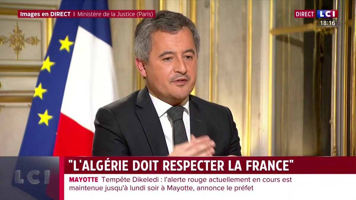 Détention de Boualem Sansal en Algérie : "Il doit retrouver la liberté le plus rapidement possible", demande le ministre de la Justice Gérald DARMANIN. ▶️ avec Darius Rochebin