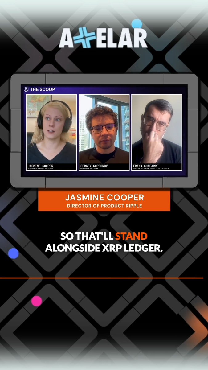 Ripple is working on an EVM side chain that will stand alongside the XRP ledger. ▫️ $XRP will be the native asset that will be bridged over by Axelar 💥