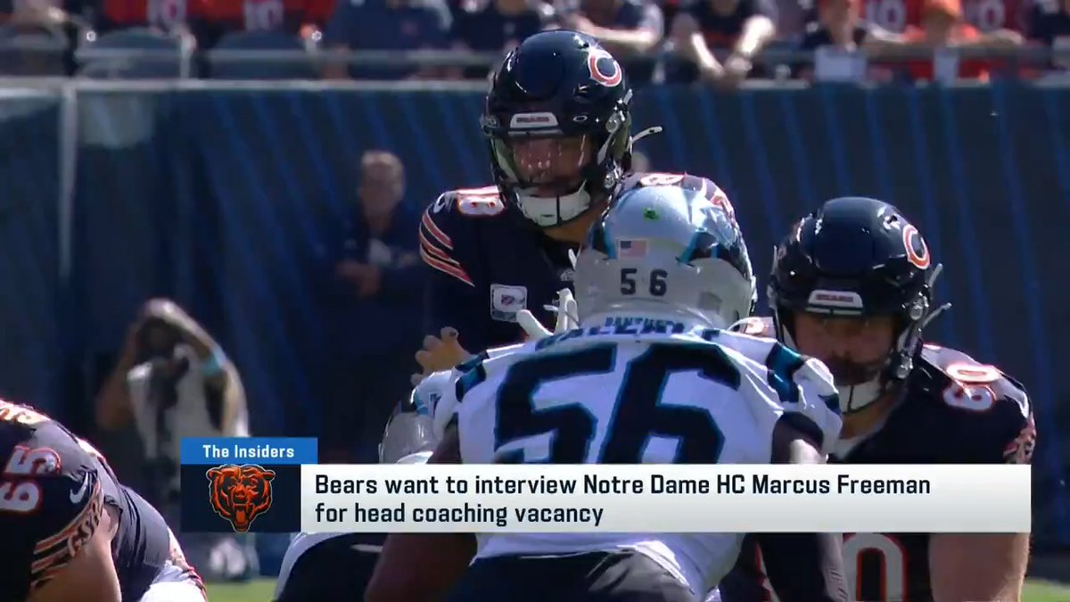 The Bears are looking to interview Notre Dame HC Marcus Freeman for their HC opening, per Tom Pelissero.