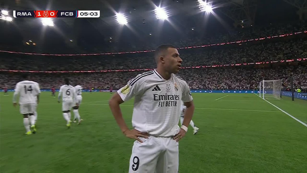 KYLIAN MBAPPE WITH A WORLD CLASS RUN AND FINISH TO OPEN THE SCORING IN ELCLASICO!!